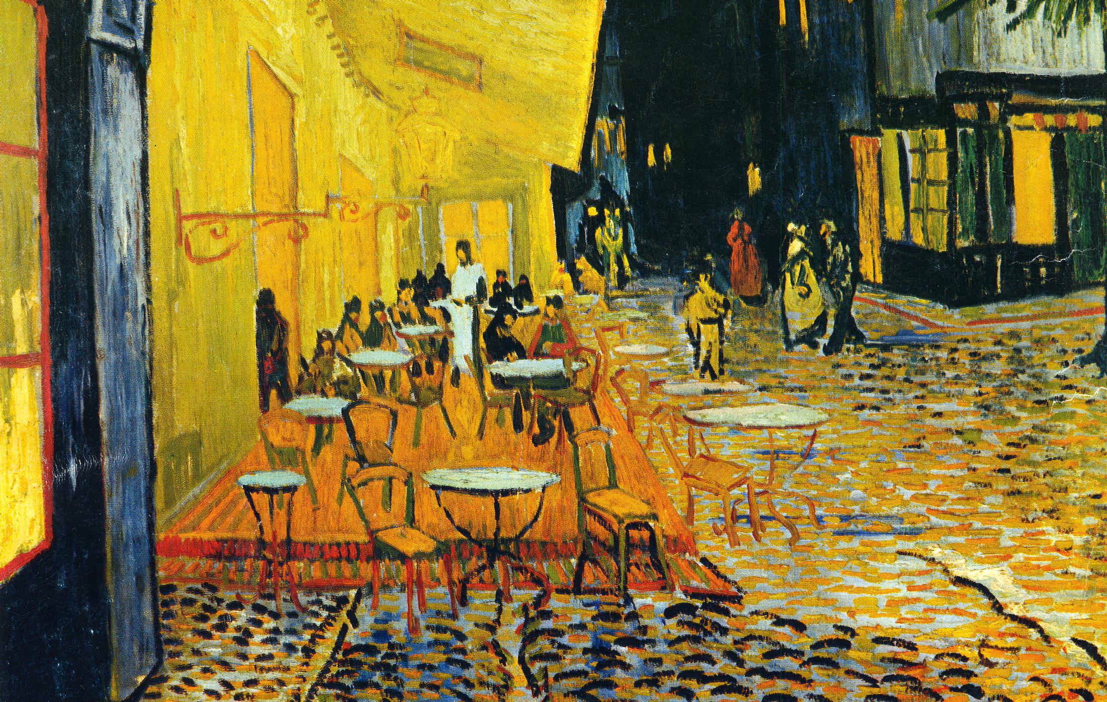 Motiv fra Arles af van Gogh, Cafe de la Nuit